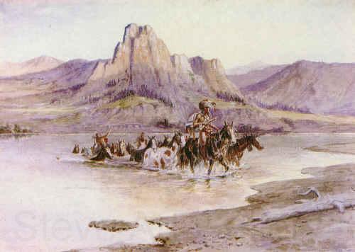Charles M Russell Return of the Horse Thieves